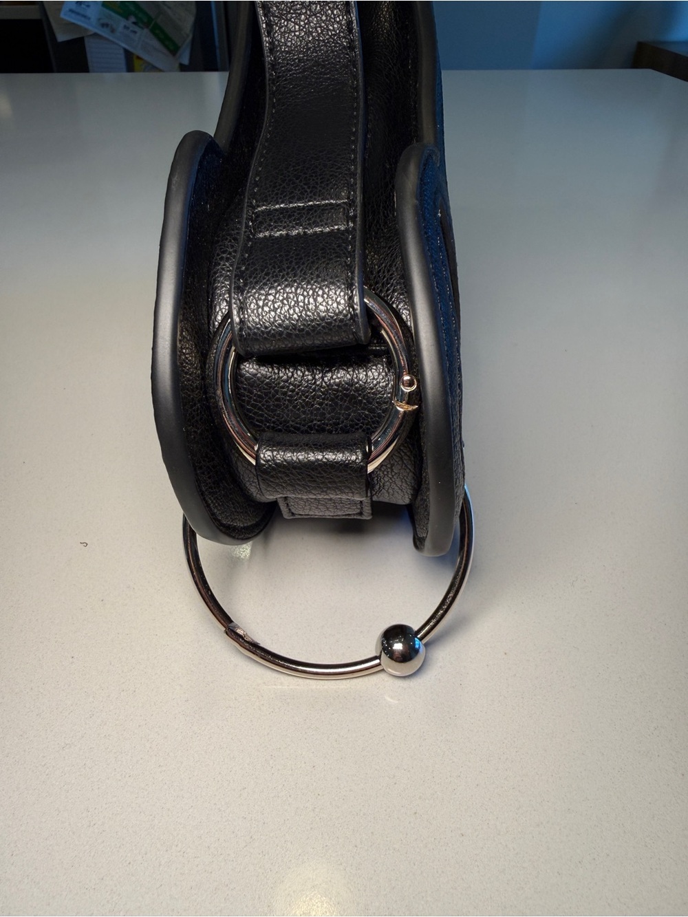 NAMILIA - Prince Albert Bag in Black and Silver Hardware - Picture 9 of 12